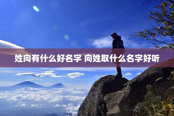 姓向有什么好名字 向姓取什么名字好听