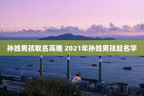 孙姓男孩取名高雅 2021年孙姓男孩起名字