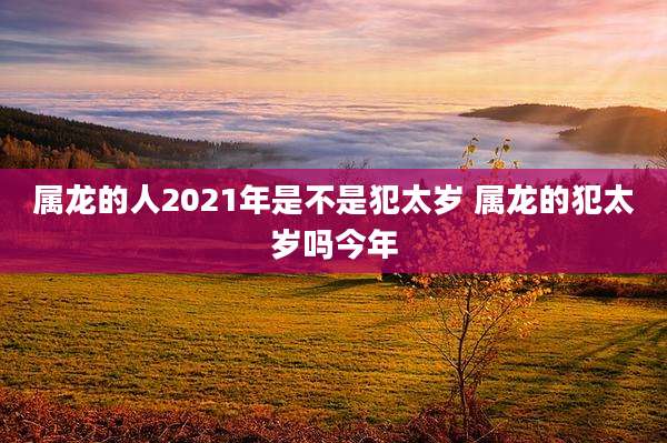 属龙的人2021年是不是犯太岁 属龙的犯太岁吗今年