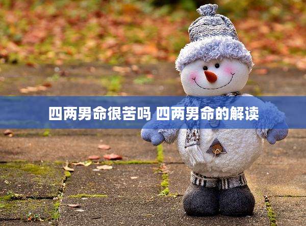 四两男命很苦吗 四两男命的解读