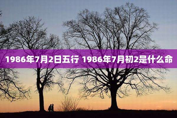 1986年7月2日五行 1986年7月初2是什么命