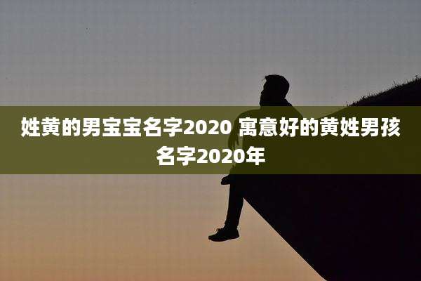 姓黄的男宝宝名字2020 寓意好的黄姓男孩名字2020年