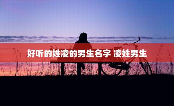 好听的姓凌的男生名字 凌姓男生
