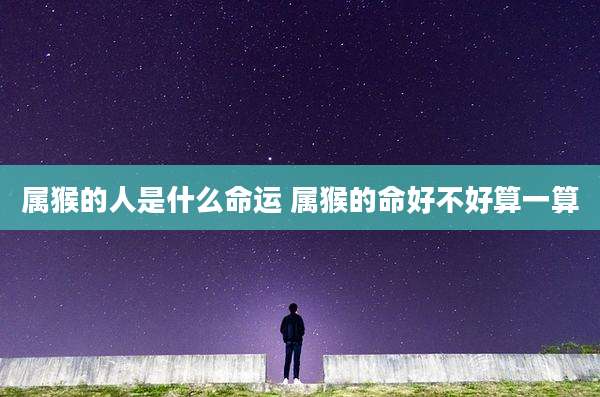 属猴的人是什么命运 属猴的命好不好算一算