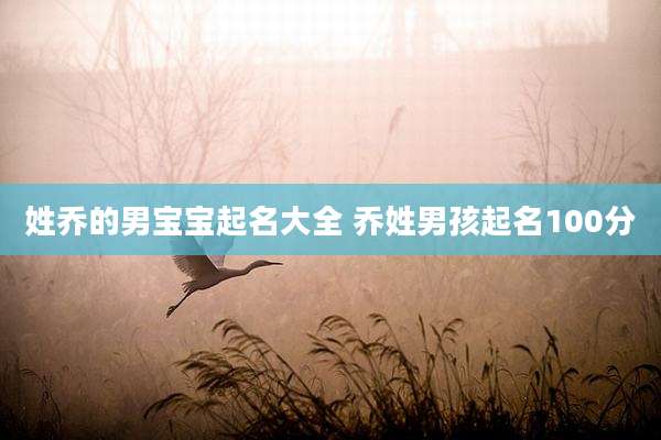 姓乔的男宝宝起名大全 乔姓男孩起名100分