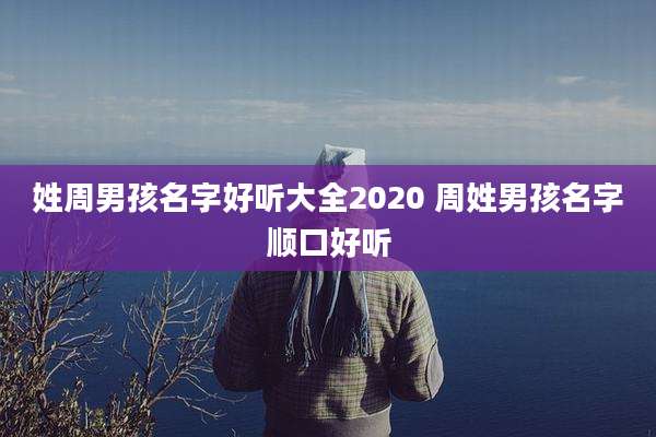 姓周男孩名字好听大全2020 周姓男孩名字顺口好听