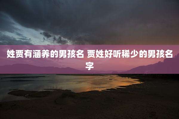 姓贾有涵养的男孩名 贾姓好听稀少的男孩名字
