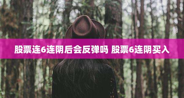 股票连6连阴后会反弹吗 股票6连阴买入