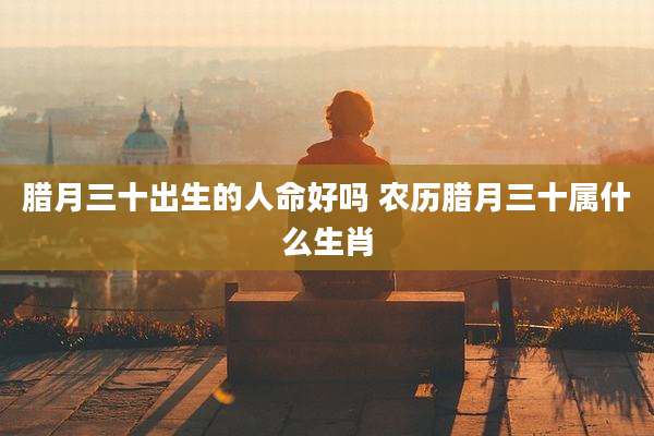 腊月三十出生的人命好吗 农历腊月三十属什么生肖