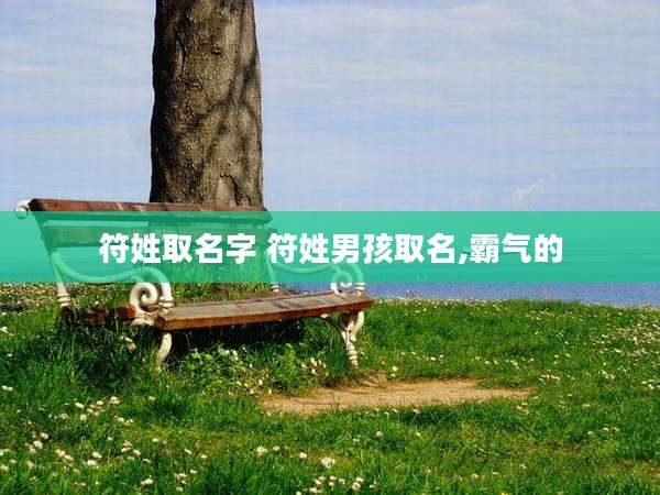 符姓取名字 符姓男孩取名,霸气的