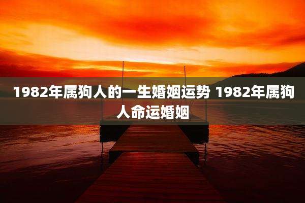 1982年属狗人的一生婚姻运势 1982年属狗人命运婚姻