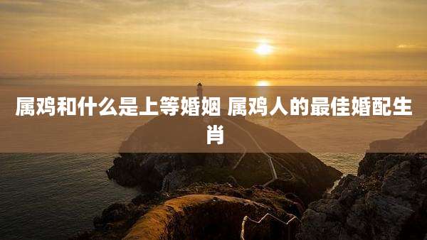 属鸡和什么是上等婚姻 属鸡人的最佳婚配生肖