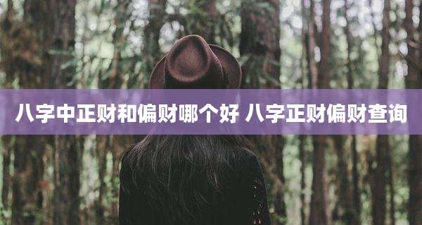 八字中正财和偏财哪个好 八字正财偏财查询