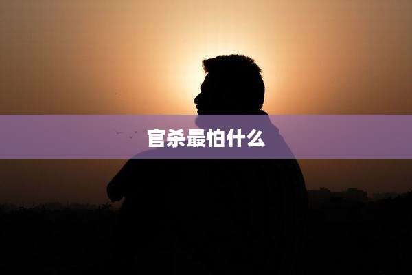 官杀最怕什么