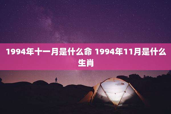 1994年十一月是什么命 1994年11月是什么生肖