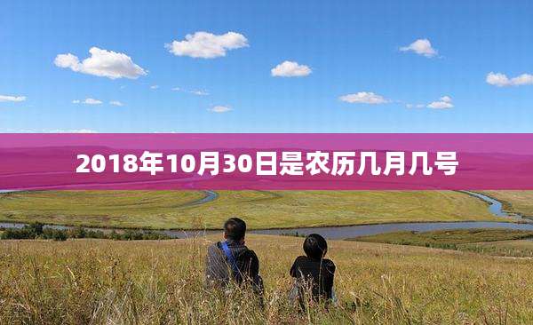 2018年10月30日是农历几月几号