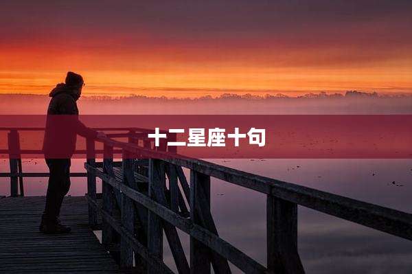 十二星座十句