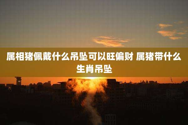 属相猪佩戴什么吊坠可以旺偏财 属猪带什么生肖吊坠
