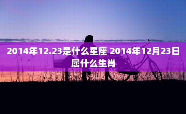 2014年12.23是什么星座 2014年12月23日属什么生肖