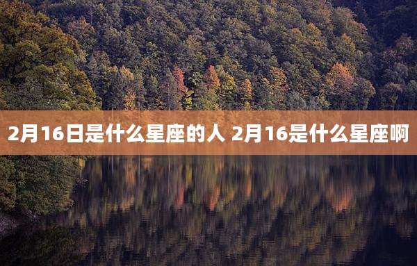 2月16日是什么星座的人 2月16是什么星座啊