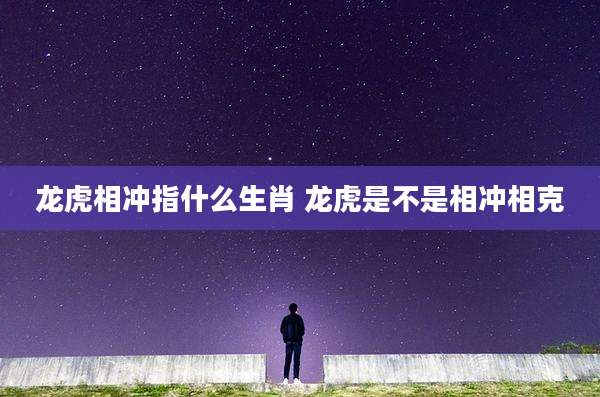 龙虎相冲指什么生肖 龙虎是不是相冲相克