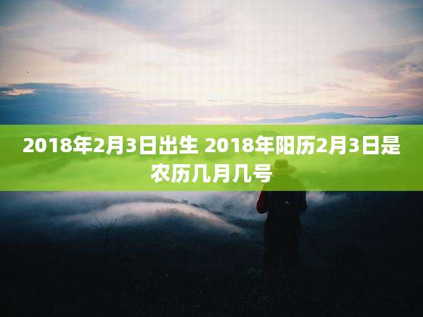 2018年2月3日出生 2018年阳历2月3日是农历几月几号