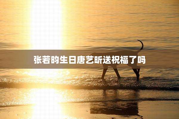 张若昀生日唐艺昕送祝福了吗