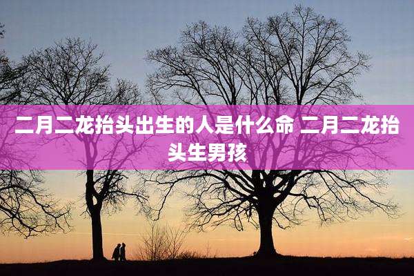 二月二龙抬头出生的人是什么命 二月二龙抬头生男孩