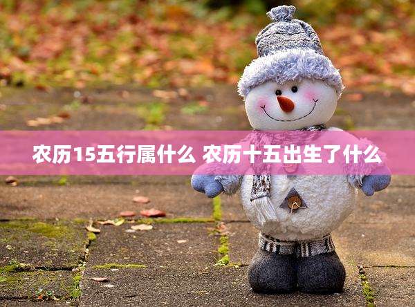 农历15五行属什么 农历十五出生了什么