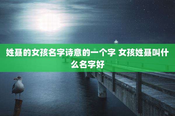 姓聂的女孩名字诗意的一个字 女孩姓聂叫什么名字好