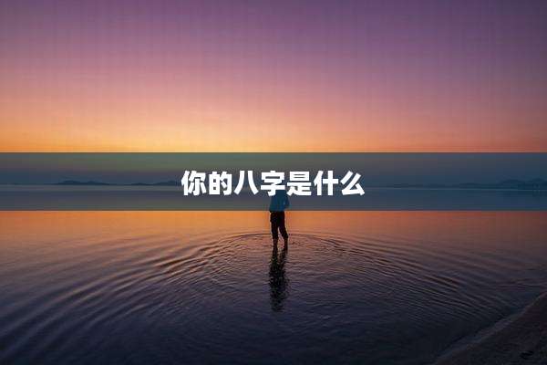 你的八字是什么
