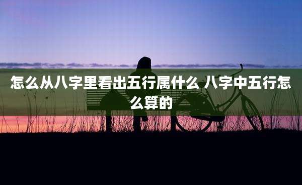 怎么从八字里看出五行属什么 八字中五行怎么算的