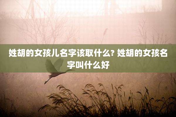 姓胡的女孩儿名字该取什么? 姓胡的女孩名字叫什么好