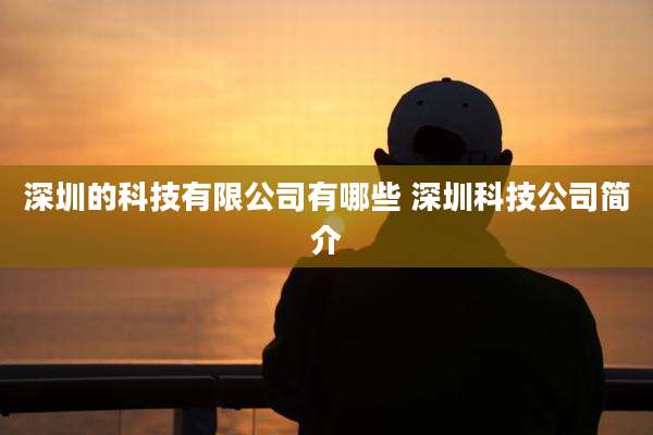 深圳的科技有限公司有哪些 深圳科技公司简介