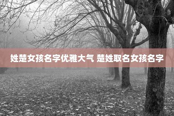 姓楚女孩名字优雅大气 楚姓取名女孩名字