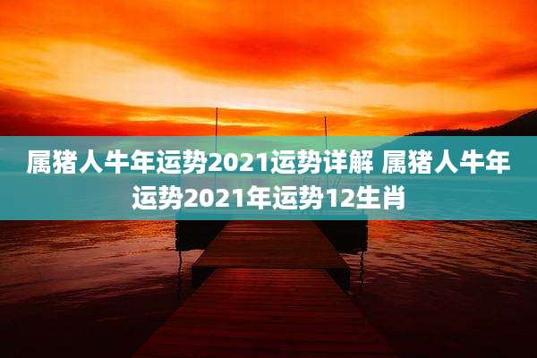 属猪人牛年运势2021运势详解 属猪人牛年运势2021年运势12生肖