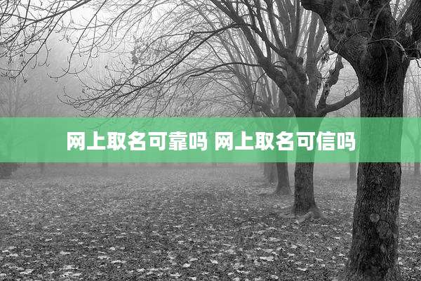 网上取名可靠吗 网上取名可信吗