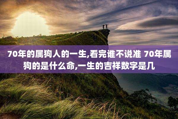 70年的属狗人的一生,看完谁不说准 70年属狗的是什么命,一生的吉祥数字是几
