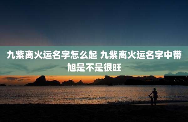 九紫离火运名字怎么起 九紫离火运名字中带旭是不是很旺