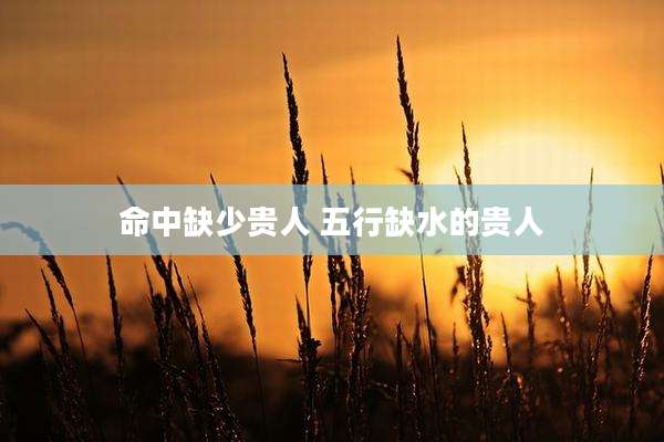命中缺少贵人 五行缺水的贵人
