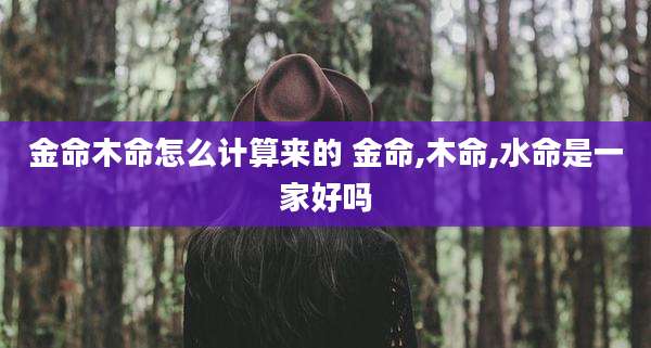 金命木命怎么计算来的 金命,木命,水命是一家好吗
