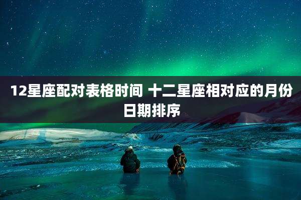 12星座配对表格时间 十二星座相对应的月份日期排序