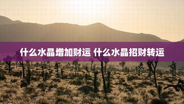 什么水晶增加财运 什么水晶招财转运
