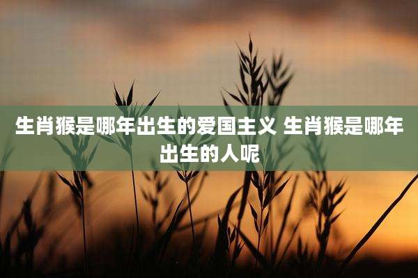 生肖猴是哪年出生的爱国主义 生肖猴是哪年出生的人呢