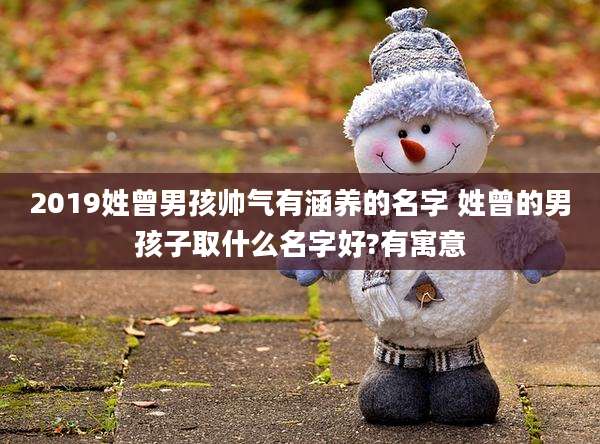 2019姓曾男孩帅气有涵养的名字 姓曾的男孩子取什么名字好?有寓意