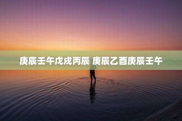 庚辰壬午戊戌丙辰 庚辰乙酉庚辰壬午