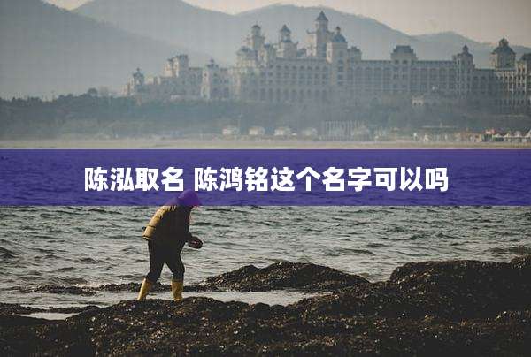 陈泓取名 陈鸿铭这个名字可以吗