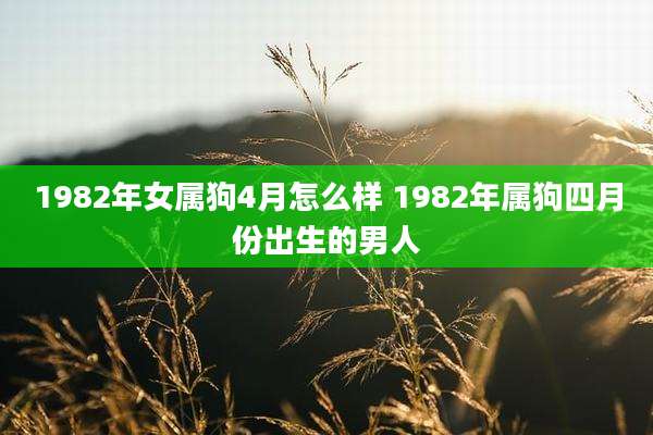 1982年女属狗4月怎么样 1982年属狗四月份出生的男人