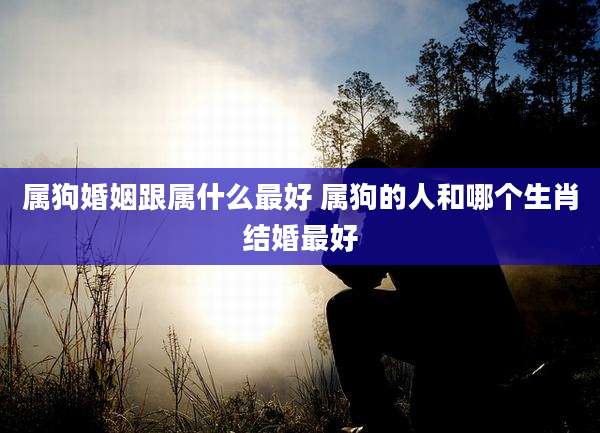 属狗婚姻跟属什么最好 属狗的人和哪个生肖结婚最好
