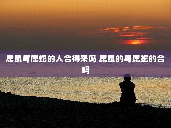 属鼠与属蛇的人合得来吗 属鼠的与属蛇的合吗
